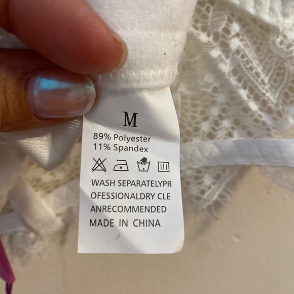 Avidlove coquette White Lace Bralette size medium NWT - Picture 7 of 9